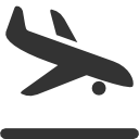 landing, airplane icon