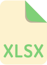 file, xlsx, extension, name icon