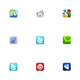 Social Media Icons icon sets preview
