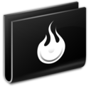 folder,burn icon
