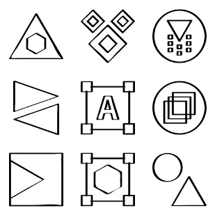 Abstract 3 Sketch icon sets preview