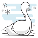 duck, christmas, goose, swimming, bird, swan icon