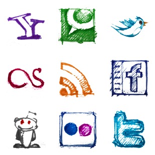 Social Sketches icon sets preview