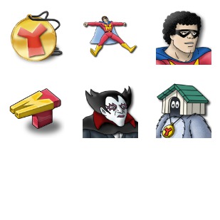 Mightyman And Yukk icon sets preview