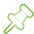pin, basic, green icon