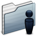 Folder, Graphite, Users icon