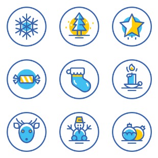 Christmas icon sets preview