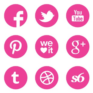 Round Pink Set icon sets preview