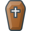 death, coffin, halloween icon