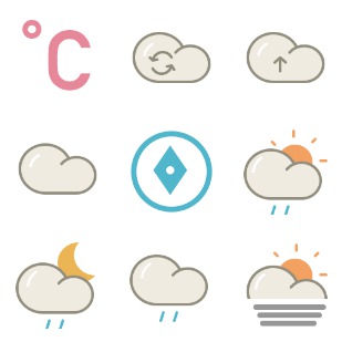 Lovely Weather Part 1 icon sets preview