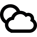 Sun and cloud icon