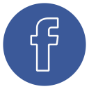 facebook, circle, outline, social-media icon