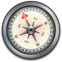 Compass, Iphone, Silver icon