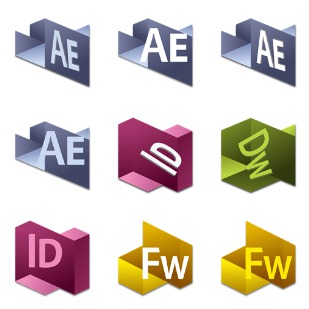 Origami Adobe CS Series icon sets preview