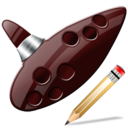 ocarina,write,instrument icon