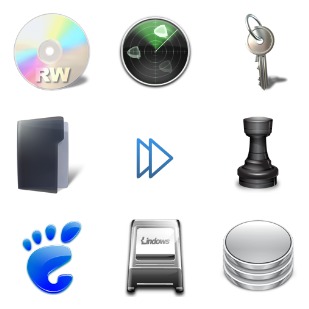 Dark Glass icon sets preview