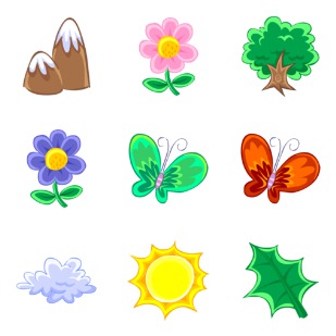 Nature icon sets preview