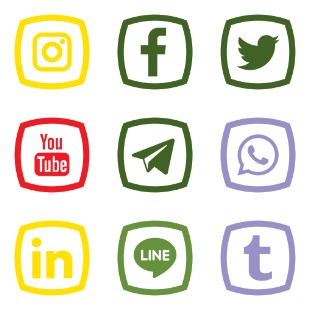 Social Network icon sets preview