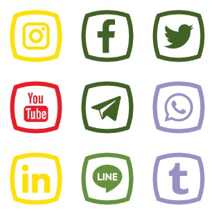 Social Network icon sets preview