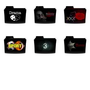 Movie Folders - Set icon sets preview