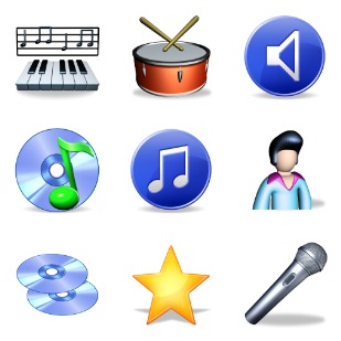 Multimedia icon sets preview
