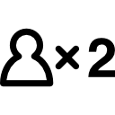 Two persons signal icon