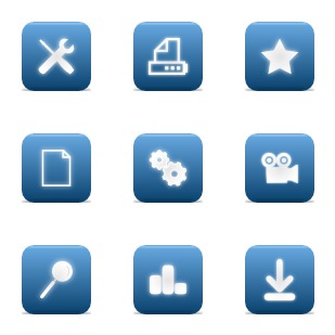 Elegant Blue Web icon sets preview