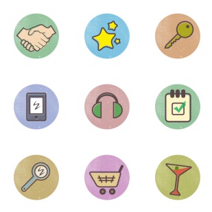 Retro Candy icon sets preview