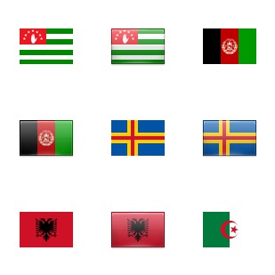 Flag icon sets preview