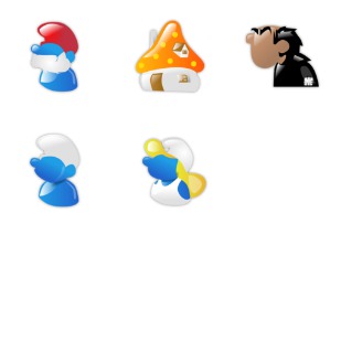 Smurf icon sets preview