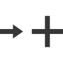 cross, plus, arrow icon