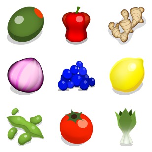 Veggies icon sets preview
