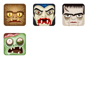 Classic Monsters icon sets preview