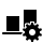 align, gear, horizontal, bottom icon
