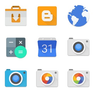 Android Lollipop icon sets preview