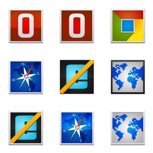Square Browser icon sets preview