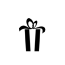 Present box with ribbon icon