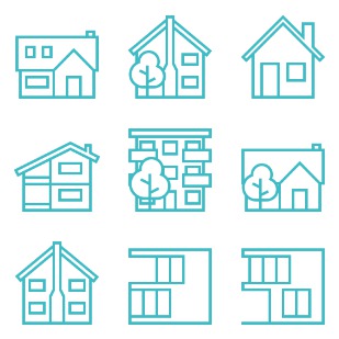 Construction Building / Minimalistic line icon sets preview