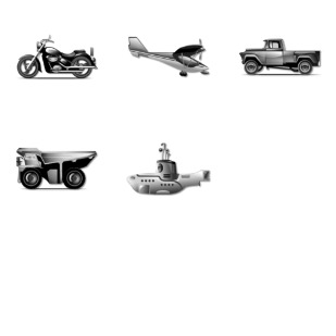 Transportation brilliant icon sets preview