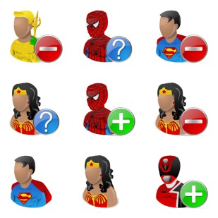 Super Heroes icon sets preview