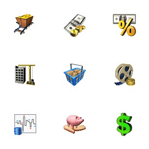 Financial icon sets preview