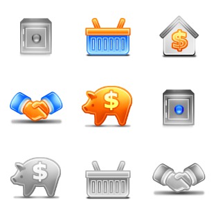 Accounting Clean icon sets preview