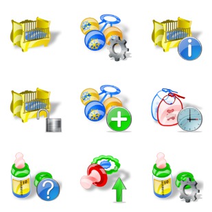 Baby icon sets preview