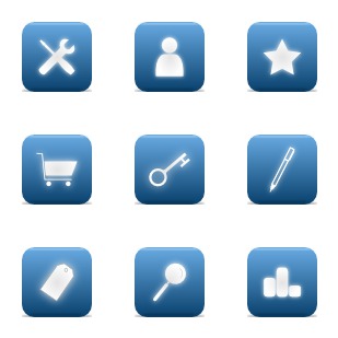 Elegant Blue Web icon sets preview