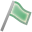 flag, green icon