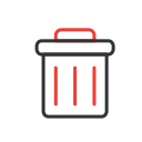 delete, wastebin, trash can, trash icon