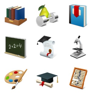 Desktop Education icon sets preview