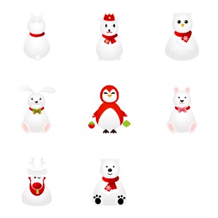 White Animals icon sets preview