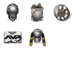 Alien vs. Predator icon sets preview