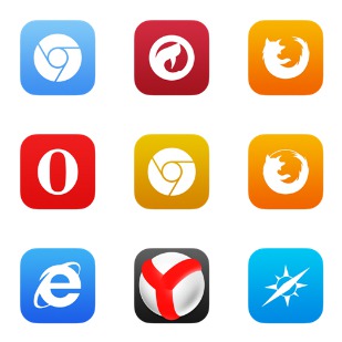 IOS 7 Style Browser icon sets preview